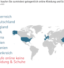 In welchen Ländern werden online Kleidung und Schuhe gekauft