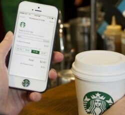 Mobile Payment bei Starbucks.