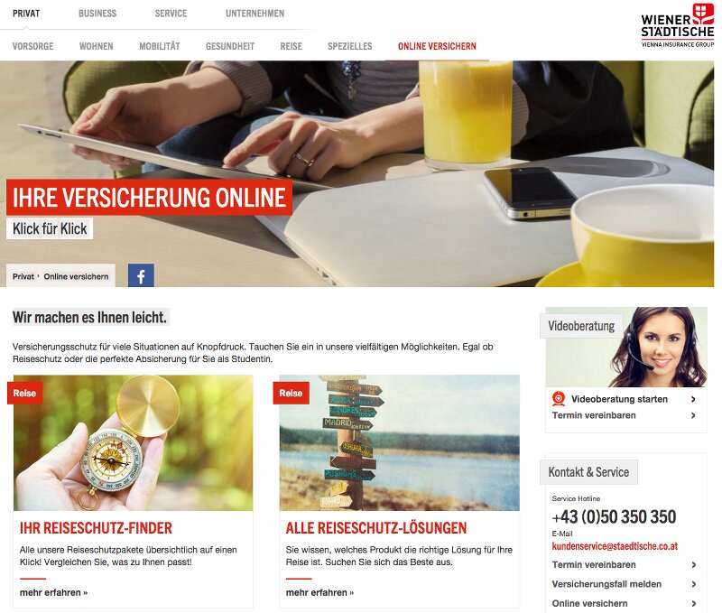 Screenshot: www.wienerstaedtische.at
