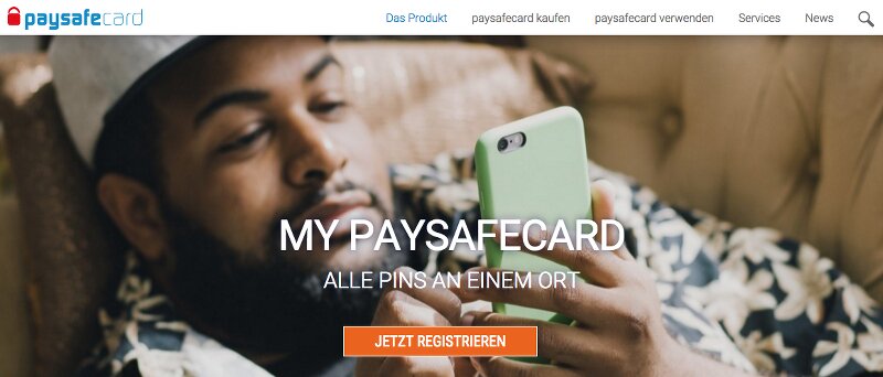 Screenshot: www.paysafecard.com