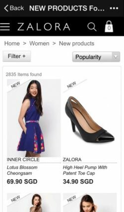 Shopping via WeChat bei Zalora.